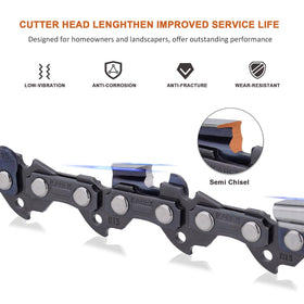 Savior semi-chisel 14-inch chain optimized for general cutting