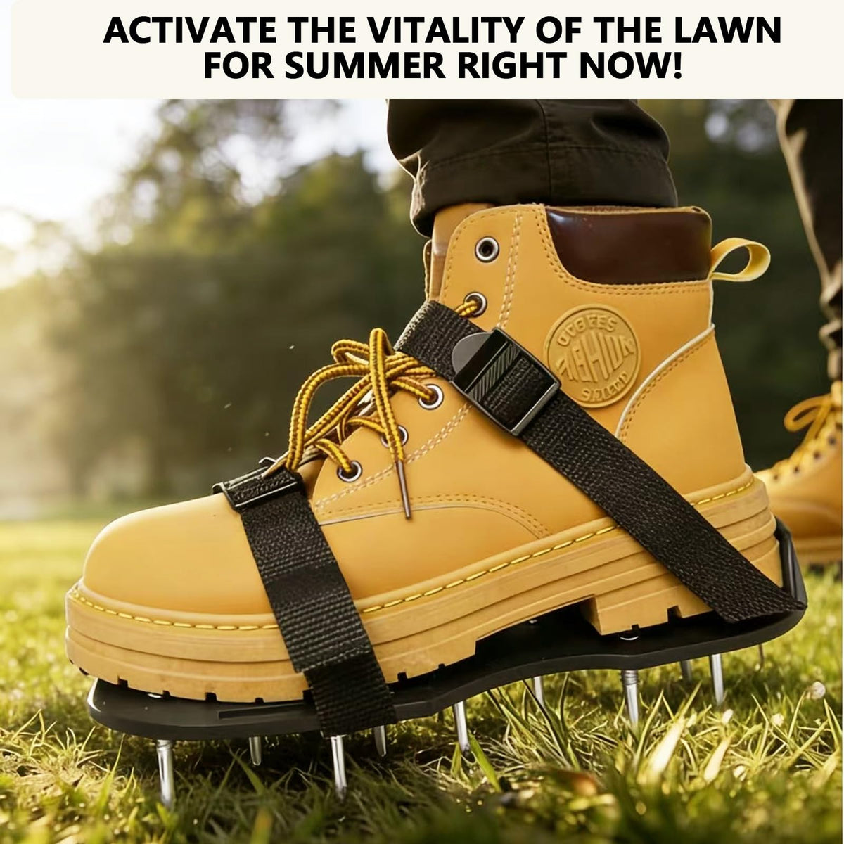 SawGlory durable lawn spike shoes offer long lasting performance and eco friendly build.