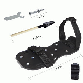 SawGlory lawn aerator shoes with strap adjustment for a secure fit