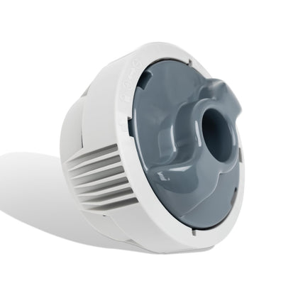 Sawluv chemical chlorine dispenser system close-up highlighting durable plastic construction for spa use