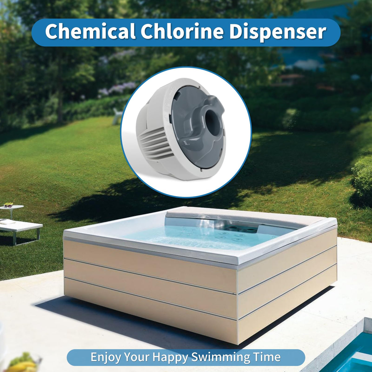 Sawluv durable dispenser offering consistent chlorine release for hot tubs
