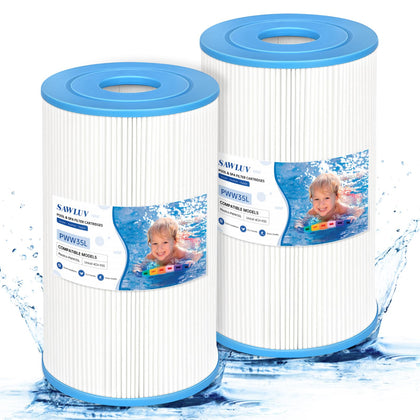 Sawluv PWK30 spa filter front view shows dual-layer filtration for clearer water.