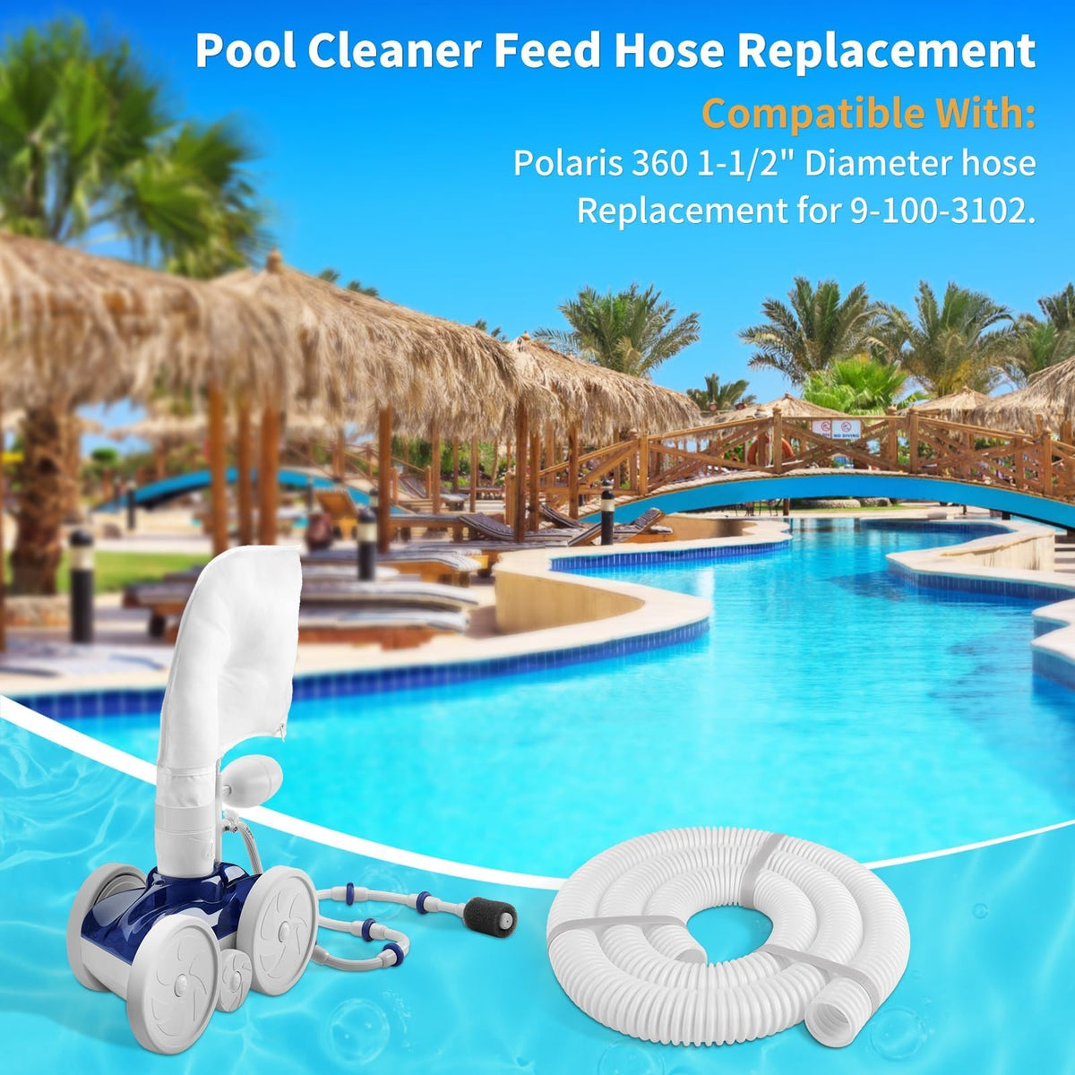 Sawluv durable thick-wall hose resists cracking during tough pool-cleaning sessions