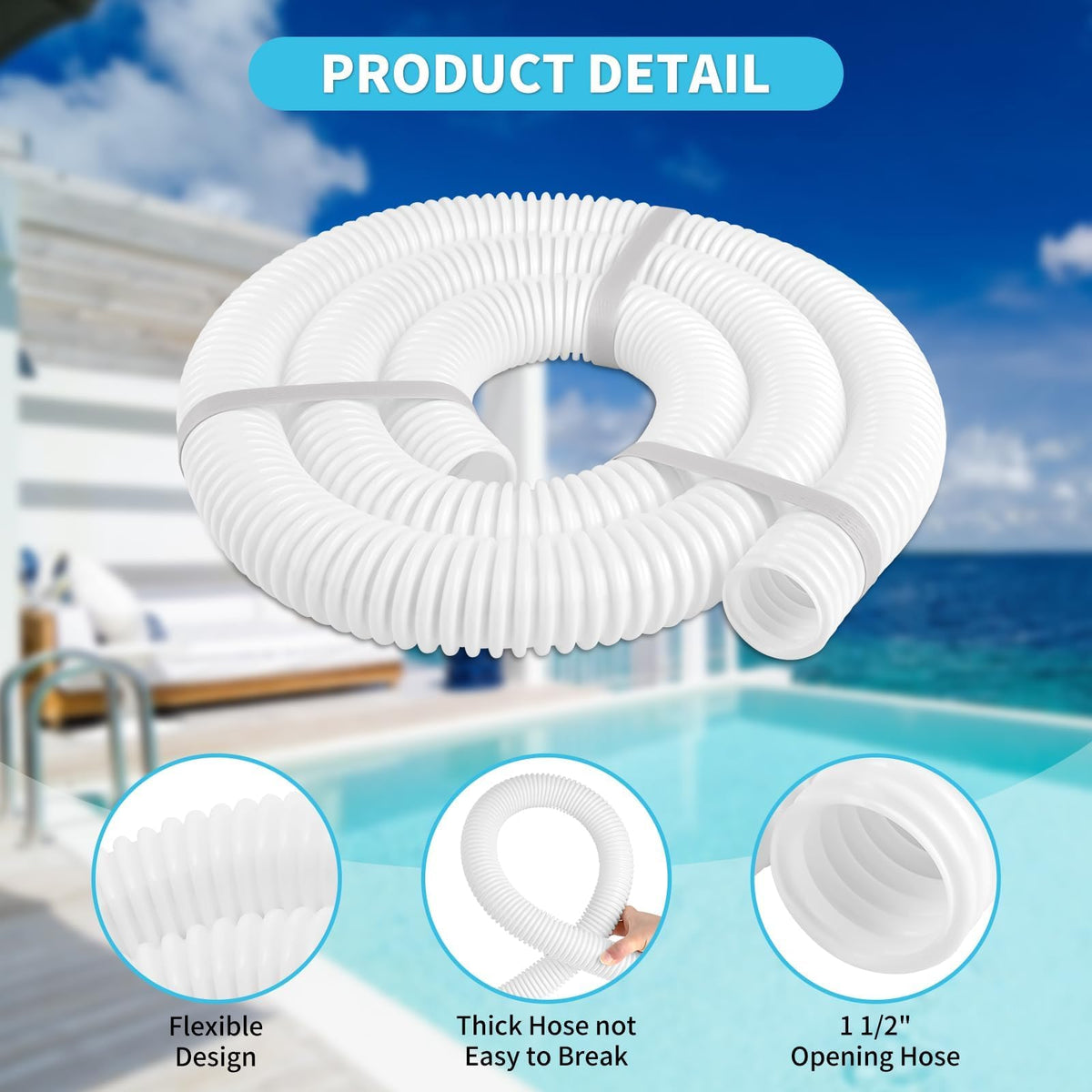 Sawluv lightweight corrugated hose for easy installation and quick cleanup