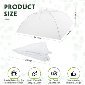 Sawysine white cloche dome mesh plant cover shields seedlings while breathable