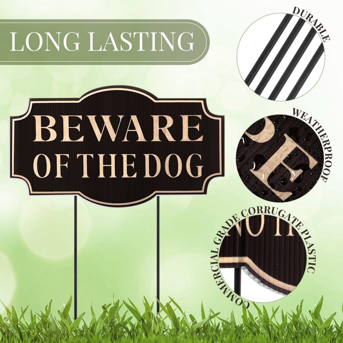 Sawysine corrugated plastic sign offers weatherproof durability for all seasons.