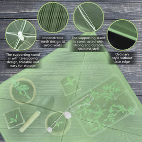 Sawysine four-pack garden net covers for indoor and outdoor use