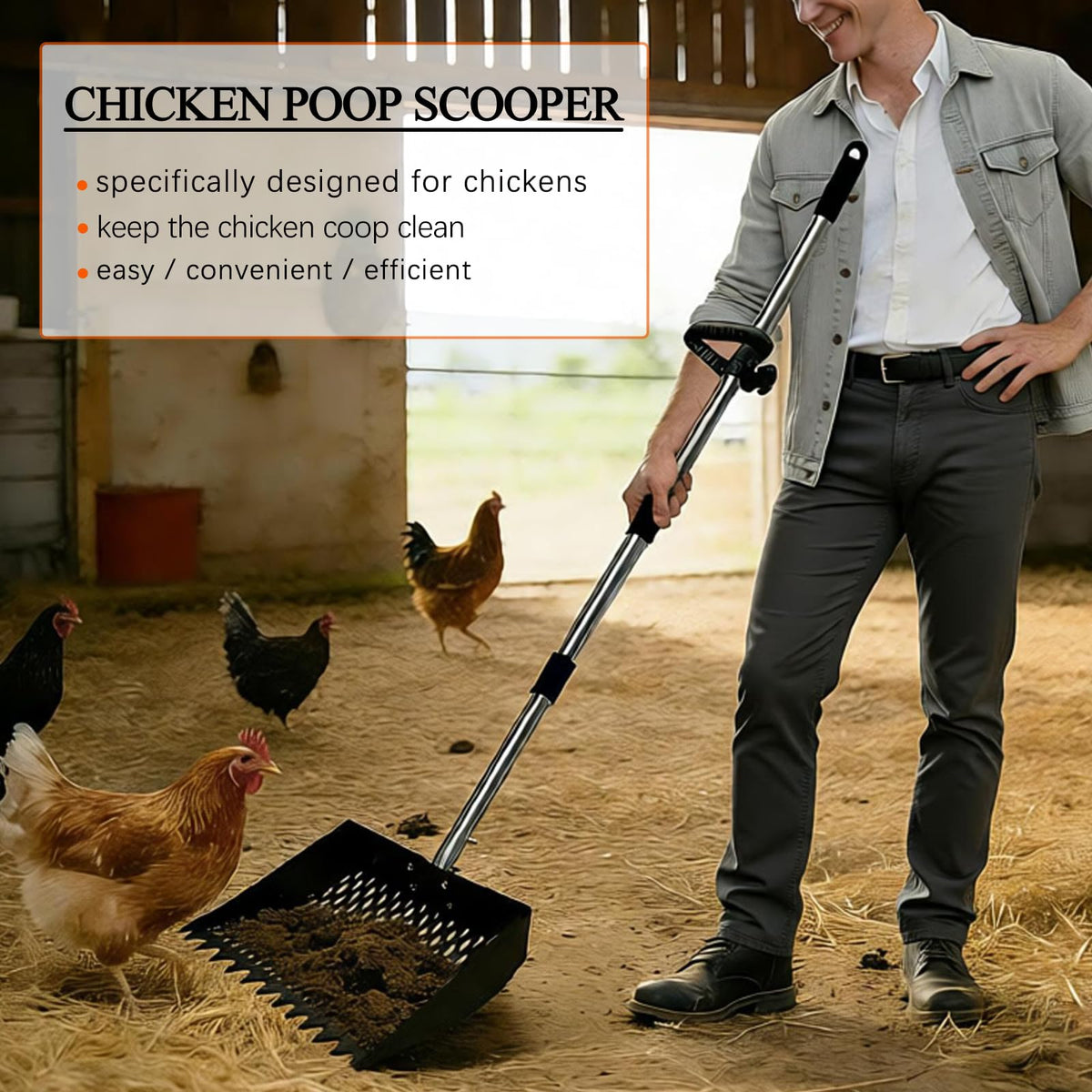 Saxhexx ergonomic design reduces strain during daily coop maintenance.