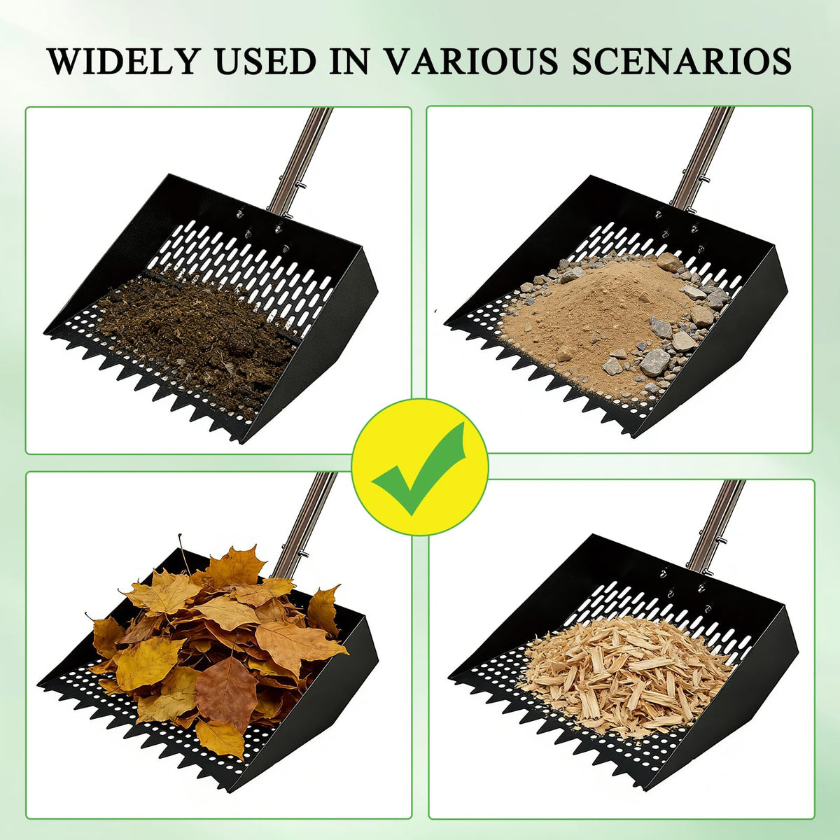 Saxhexx large-capacity scoop holds more waste per pass, saving time.