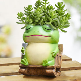 Saysmile frog pot with rocking chair close-up for cozy spaces