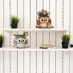 Saysmile Swing Owl Planter gift-ready packaging for plant lovers.
