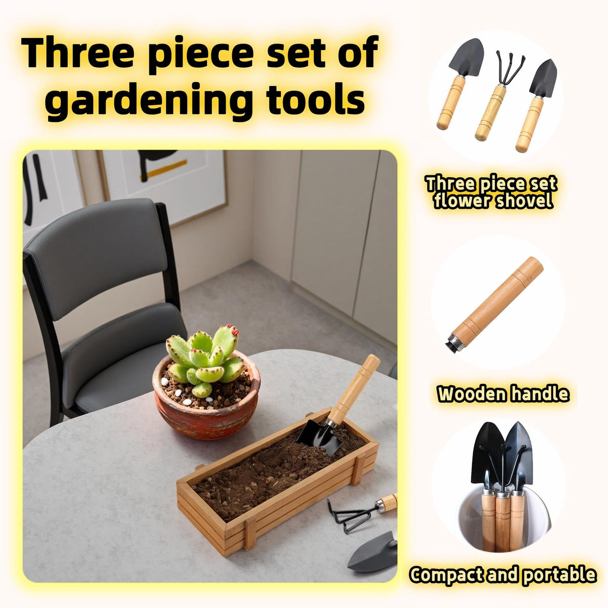 Sayuanva window-sill garden setup with compact mini tools.