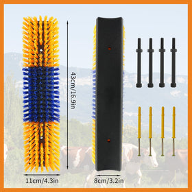 Sayutie brush mounted on fence post for secure grooming station