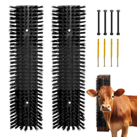 Sayutie livestock scratch brush with 8 screws enables secure fence mounting for easy grooming
