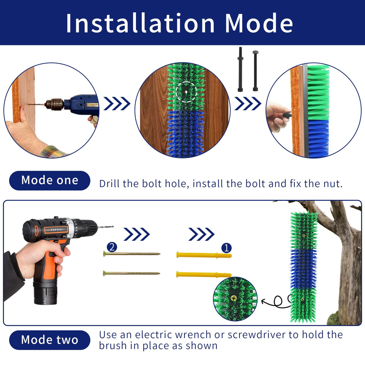 Sayutie Livestock Scratch Brush close-up of eight-screw design for secure mounting
