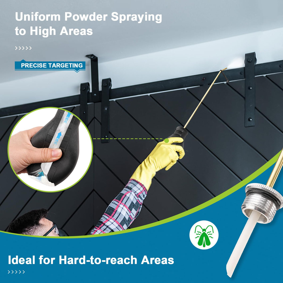 Sbestily leak-proof bulb duster design prevents spills during dusting