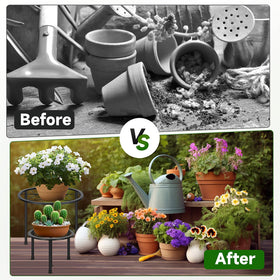 Sbosbo anti-rust iron flower pot stand with durable coating.