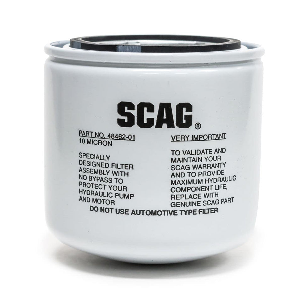 Scag hydraulic transmission filter element front view for reliable mower maintenance