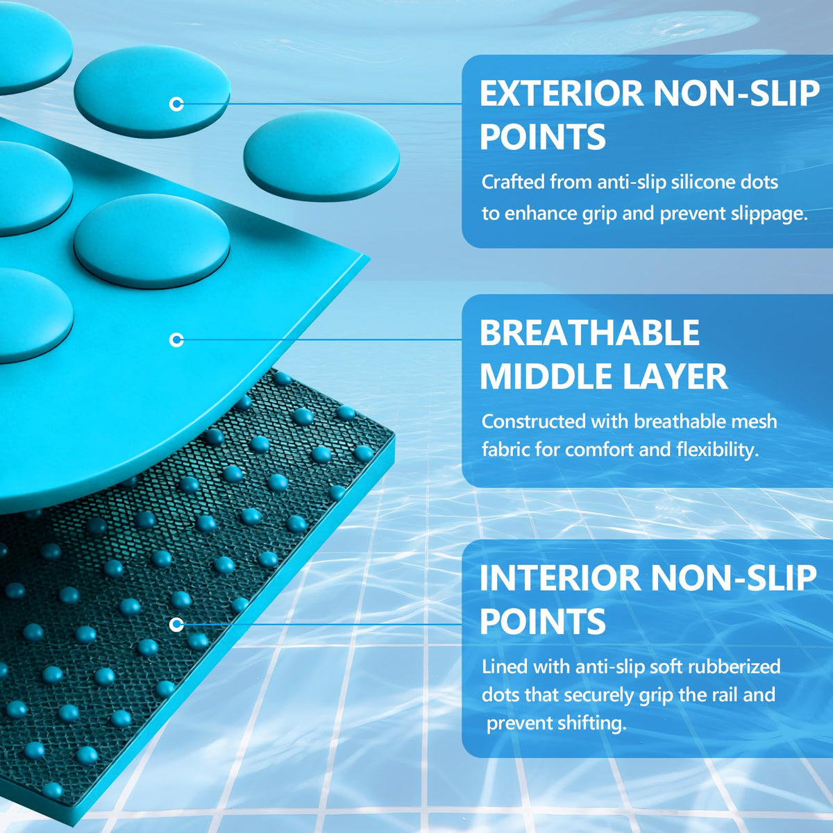 Scatsi inner anti-slip lining keeps the cover aligned during use.