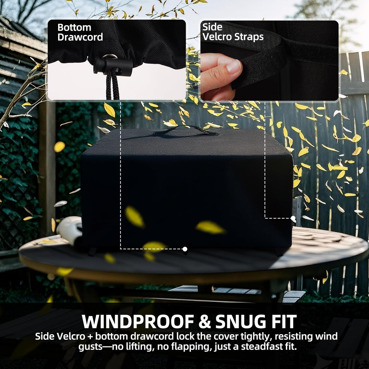 SCAUSY NXR cover close-up reveals durable 600D fabric
