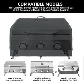 SCAUSY NXR cover side view shows snug fit for portable grill