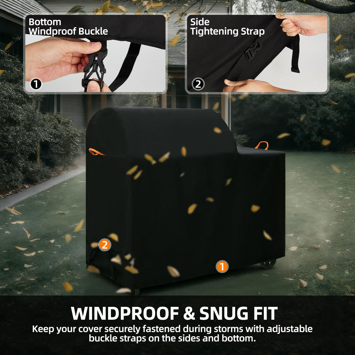 SCAUSY Woodridge wind proof design endures gusts while covering