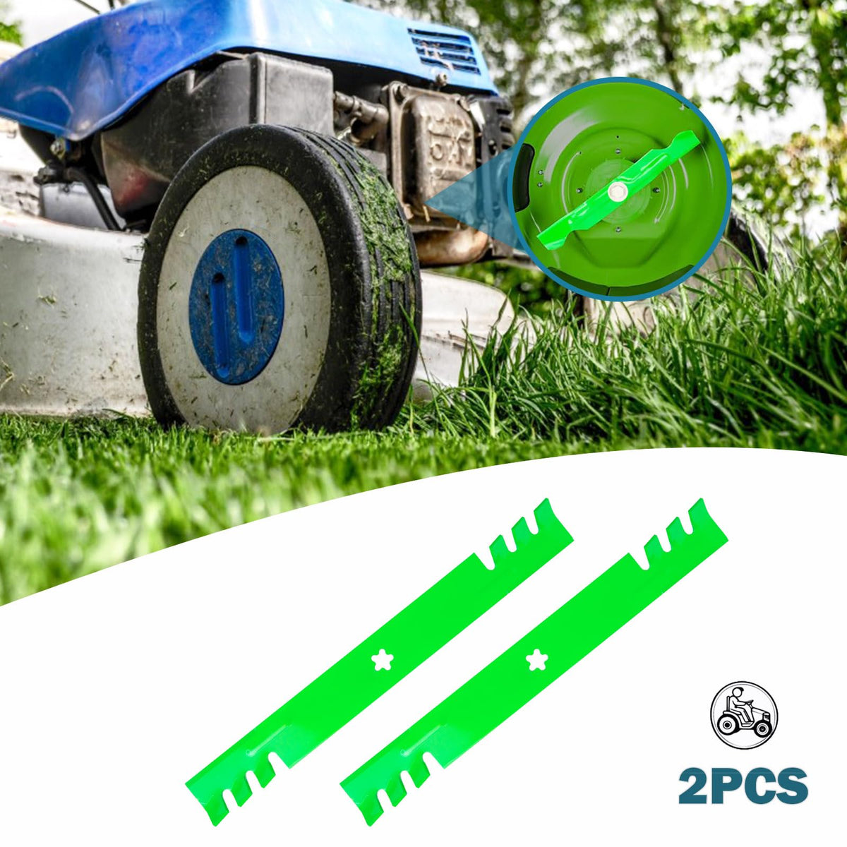 SCBHWJ 42-inch deck fitment shown for broad mowing coverage