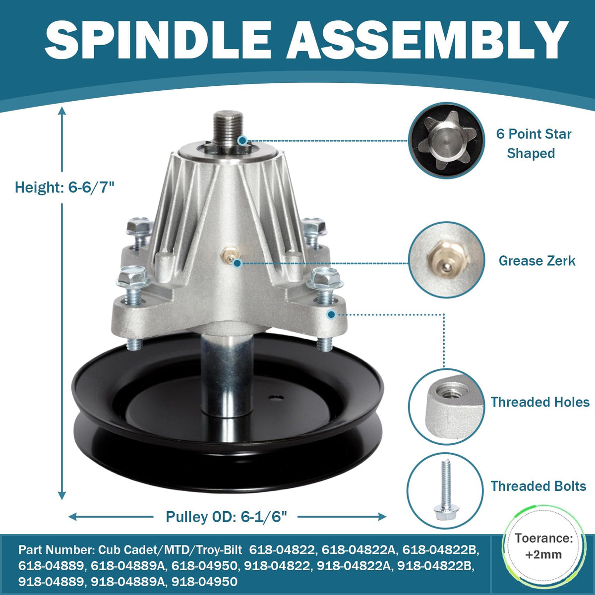 SCBHWJ 42-inch deck rebuild kit blades image; sharp blades for clean, even cuts.
