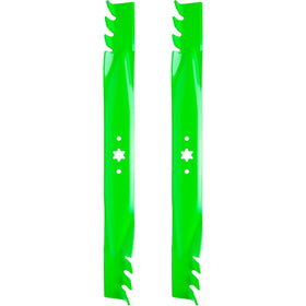 SCBHWJ 46'' toothed mower blade assembly for enhanced mulching.