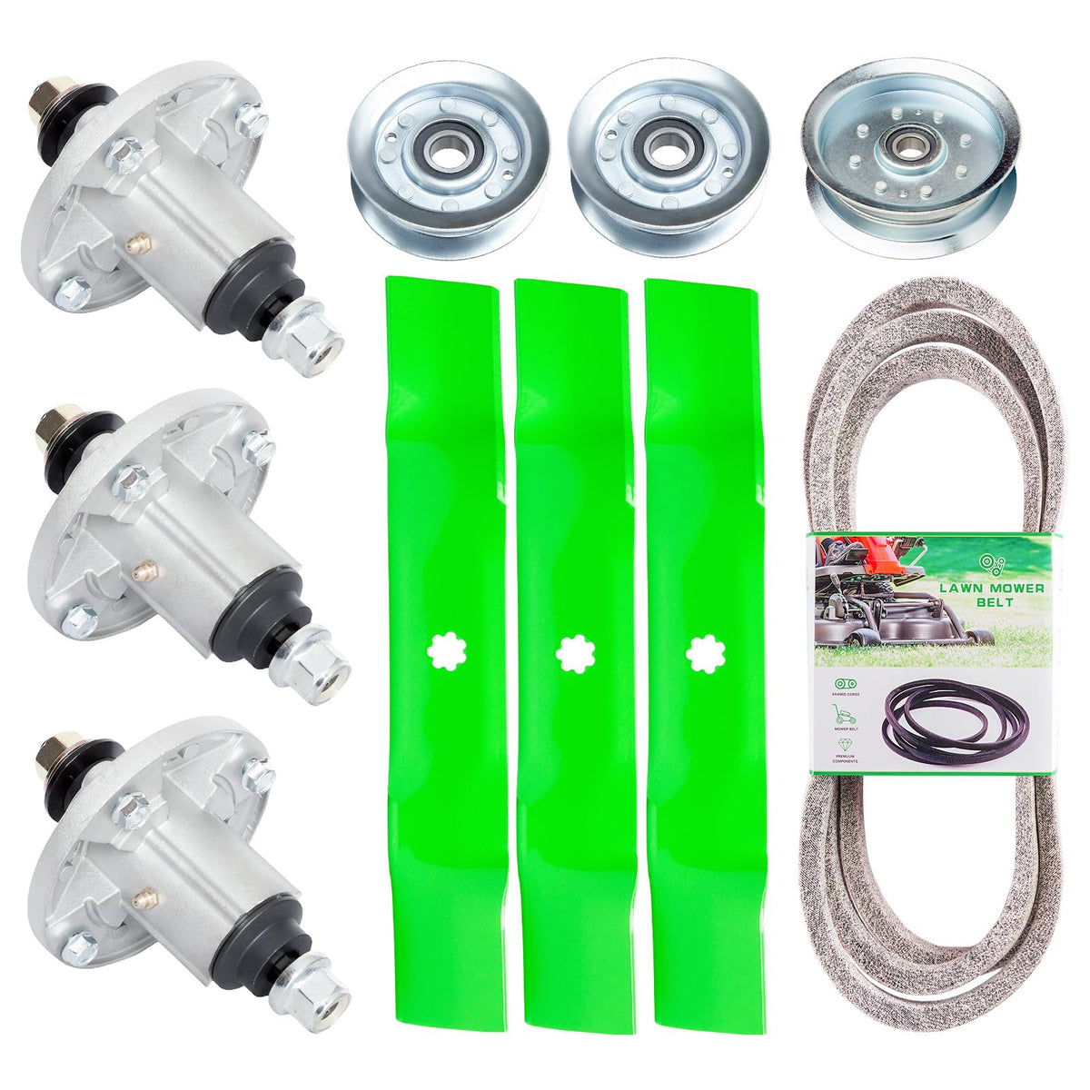 SCBHWJ 48 spindles close-up for durable, balanced mowing performance