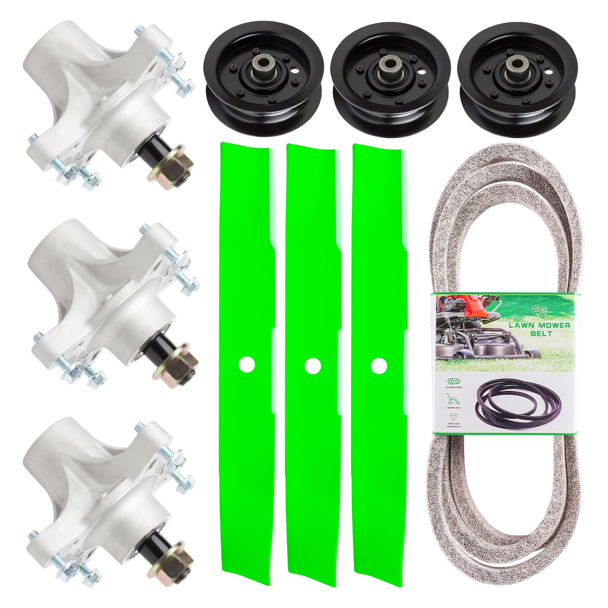 SCBHWJ deck rebuild kit spindles installed for smooth blade rotation