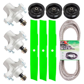 SCBHWJ deck rebuild kit spindles installed for smooth blade rotation