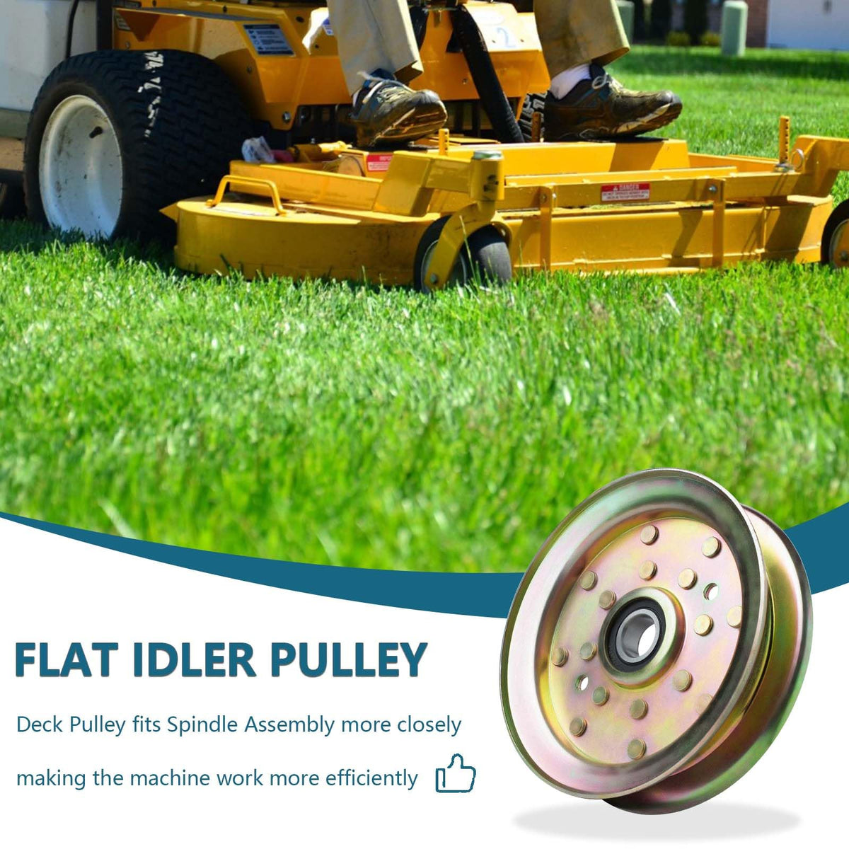 SCBHWJ assembly-ready flat idler pulley enables easy maintenance.