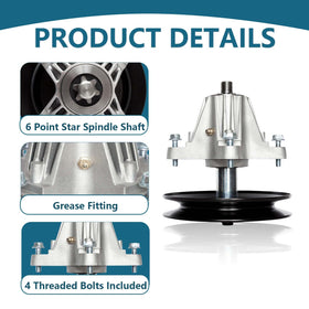 SCBHWJ in-box contents showing spindles, pulleys, and belt