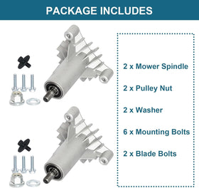 SCBHWJ spindle-pulley-lock-nut secures blade mounting