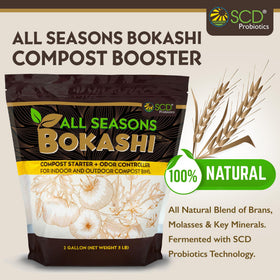 SCD Probiotics All Seasons Bokashi stand-up bag for easy storage and odor control