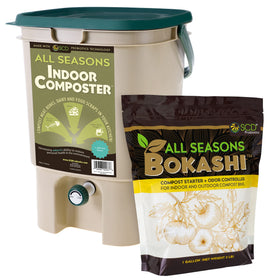 SCD Probiotics all-seasons indoor composter bin top view for easy waste collection