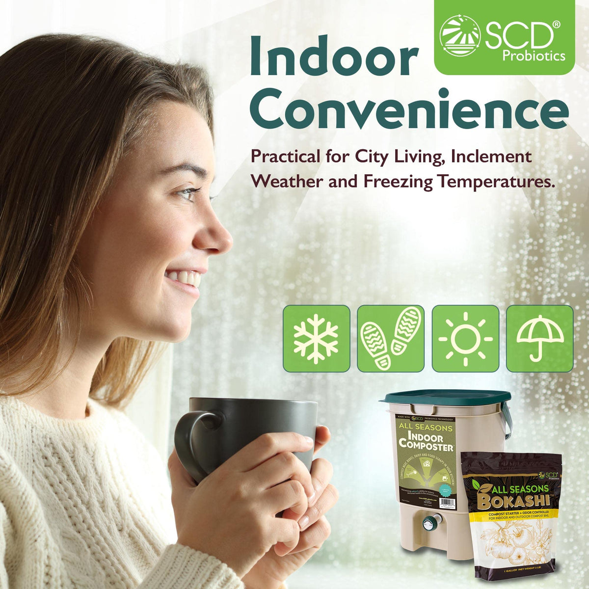 Bokashi bran bag included with SCD Probiotics starter kit