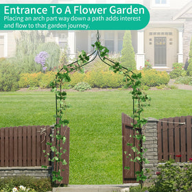 SCENDOR Garden Arch fits backyards and lawns as a charming photo backdrop.