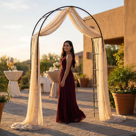 SCENDOR Outdoor decoration arch serving as a versatile garden feature.