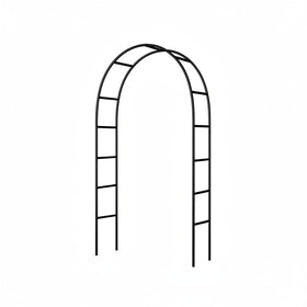 SCENDOR Elegant pergola arch over garden entry with sturdy iron frame.