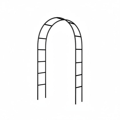 SCENDOR Elegant pergola arch over garden entry with sturdy iron frame.