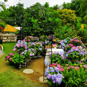 SCENDOR garden arbor dimensions 7.2ft high by 3.7ft wide for planning.