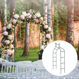 SCENDOR Garden Arch Trellis dark-green finish blending with greenery and weather resistance.