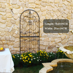 SCENDOR Garden Trellis ivy and roses climbing along the design