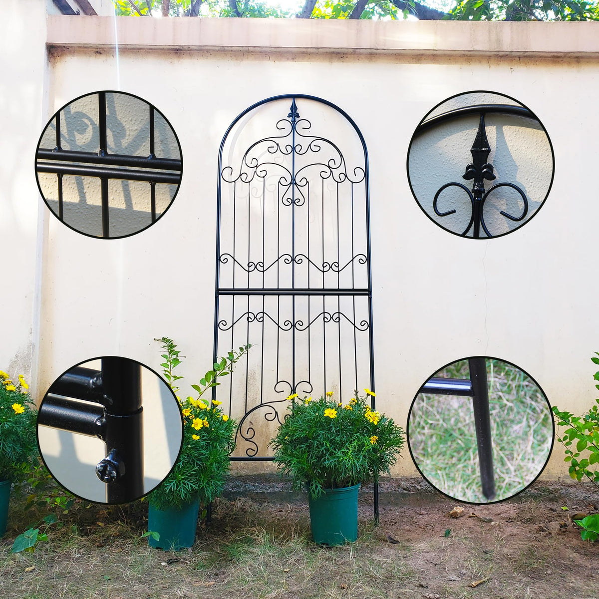 SCENDOR Garden Trellis vertical panel during installation