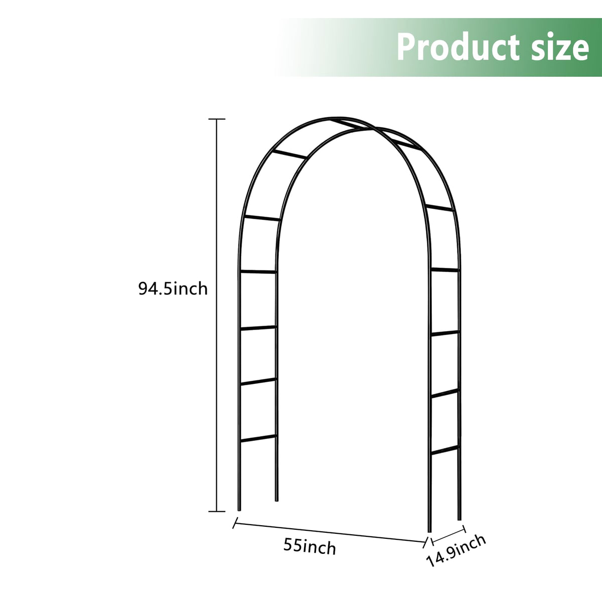 SCENDOR arch supports climbing vines for a natural green focal point.