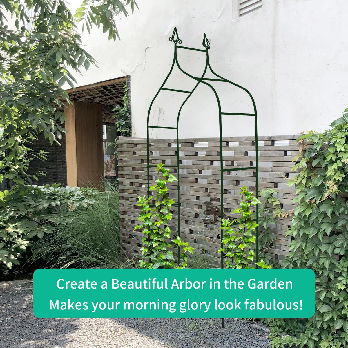 SCENDOR Garden Arch suitable for both indoor and outdoor spaces and events.