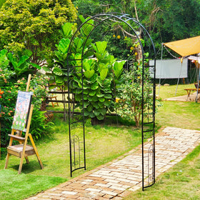 SCENDOR garden arbor side view highlighting weather-resistant construction for long-lasting outdoor setup.