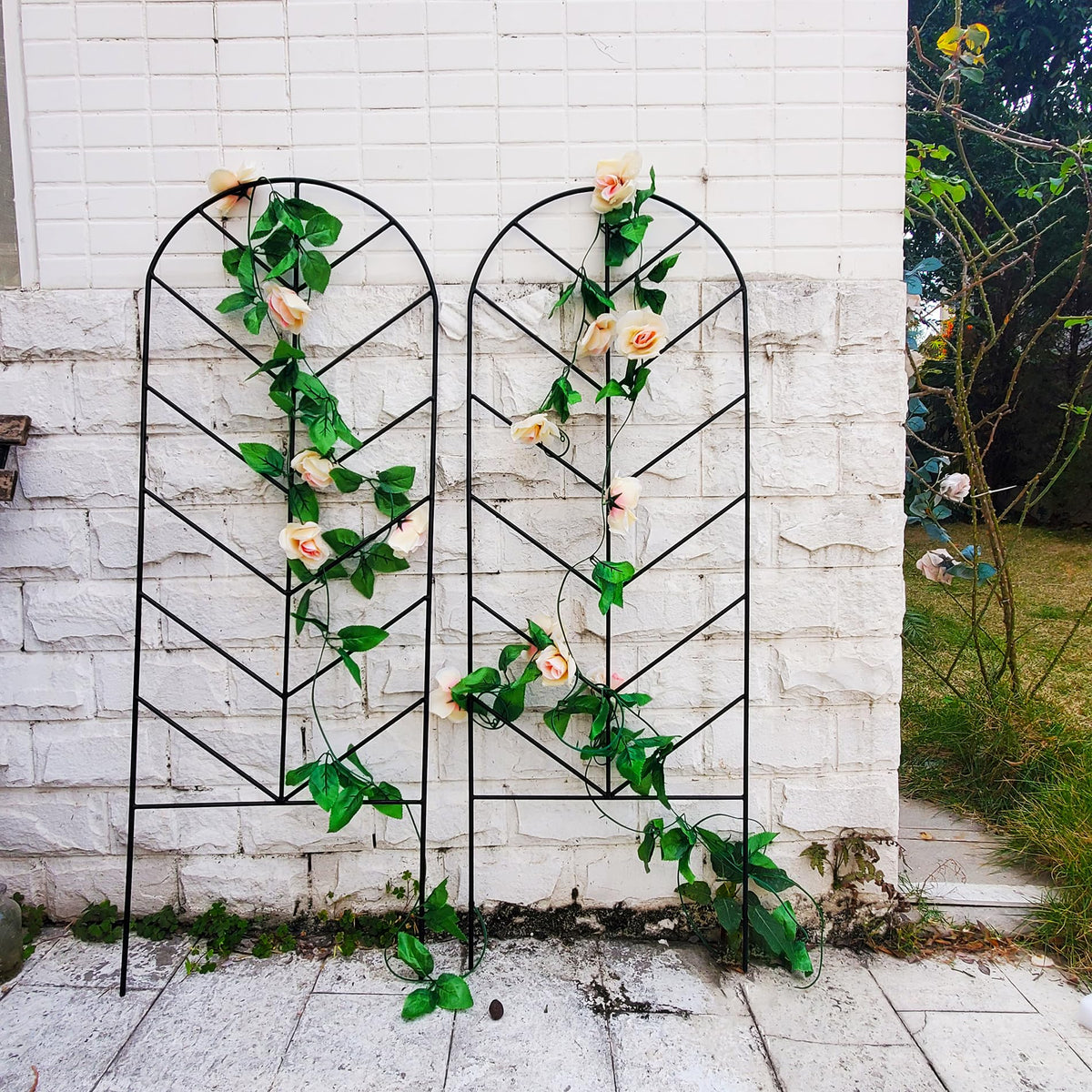 SCENDOR outdoor trellis for privacy and vertical planting display